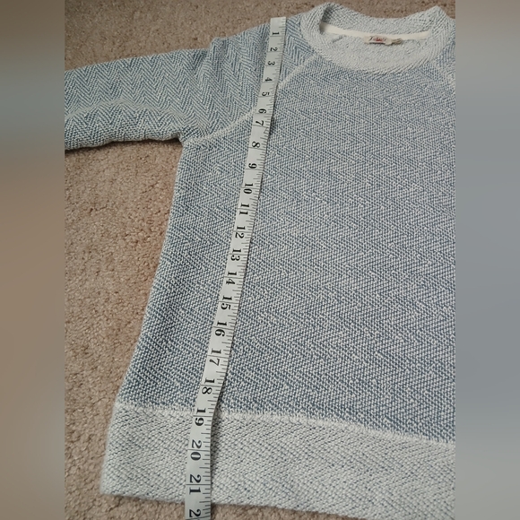 Women's Faherty Whitewater Crewneck Size XS  Blue - Picture 8 of 10